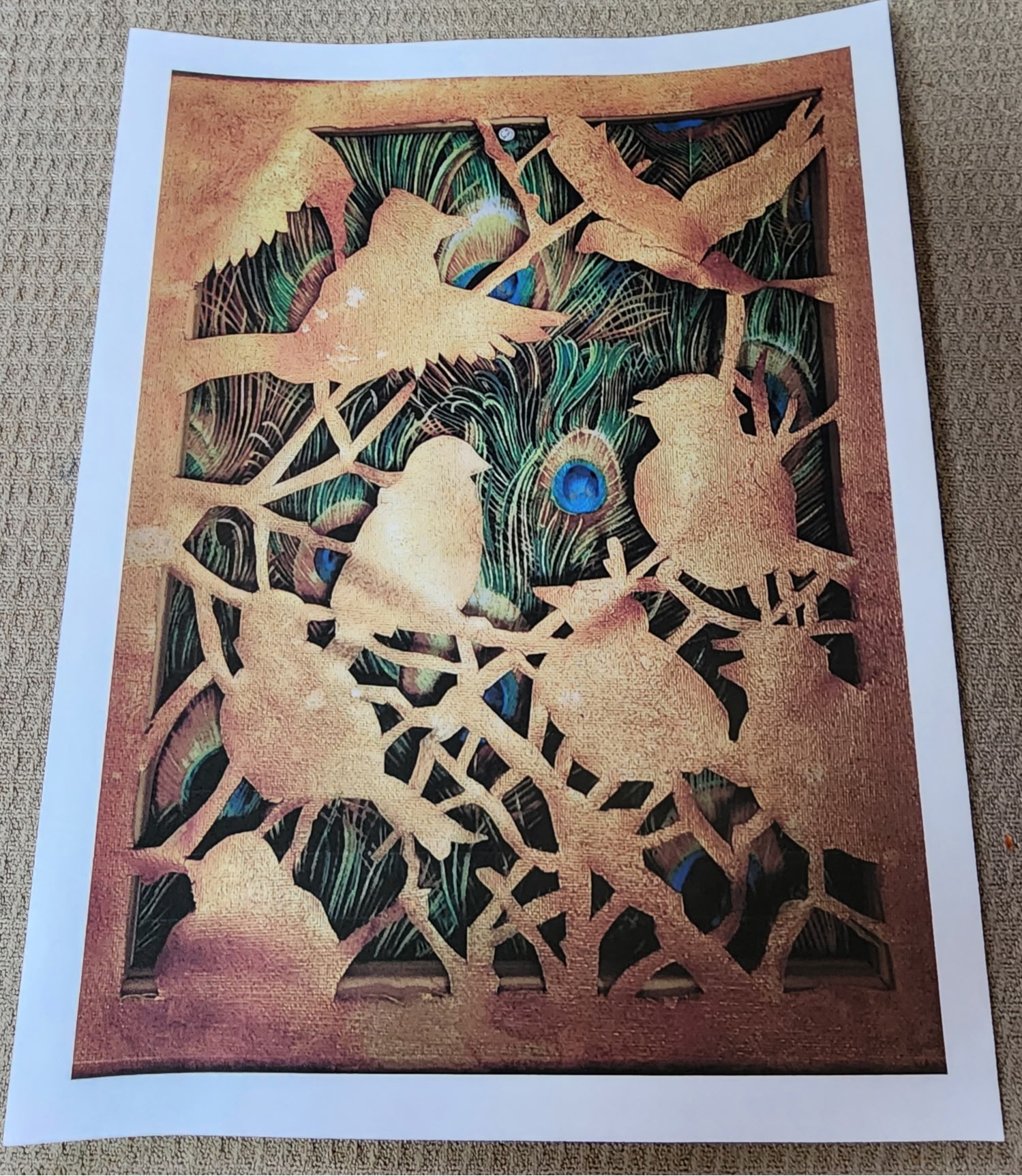 Acrylics, 2-level Canvas Painting